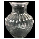 Clear Ribbed Glass Vase