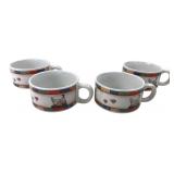 Set of 4 Ceramic Rooster Soup Mugs
