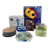 Mixed Blank Media & Storage Box Lot