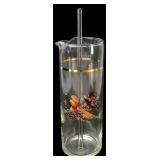 VTG Glass Pheasant Cocktail Pitcher w/ Stirrer