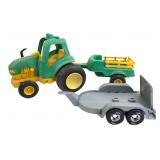 Tonka Toy Tractor, Wagon, and BTV Trailer Lot