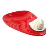 Red Ceramic DFD Firefighter Helmet Ashtray