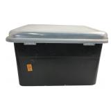 Black Plastic Storage Bin 10x14x17"