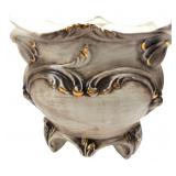 Capodimonte Italy Gilded Footed Planter