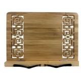 Adjustable Bamboo Book & Tablet Stand