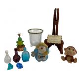 Mixed Lot Miniature Figurines & Glass Bottles