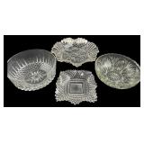 Arcoroc France & Assorted Pressed Glass Bowls