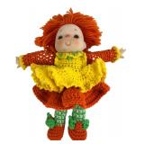Crocheted Apple Dumpling Yarn Doll Vinyl Head