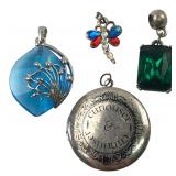 Costume Jewelry Pendants & Curiouser Locket