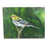 M. Chapot Original Bird Painting on Canvas
