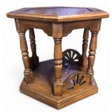 Traditional Hexagonal Wooden End Table