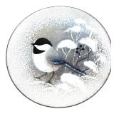 Norman Brumm Enamel Chickadee Dish