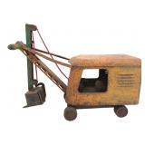 Vintage Pressed Steel Toy Steam Shovel Crane
