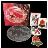 Fitz and Floyd Holiday Platter & Plates Set