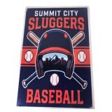Summit City Sluggers Baseball Metal Sign 8x12