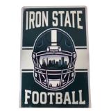 Iron State Football Metal Sign