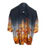 MT:2 Twin Dragon Flame Polyester Shirt XL