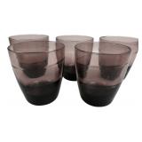 Libbey Amethyst Glass Tumblers Set of 5
