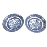 Churchill Blue Willow 6" Bowls Pair