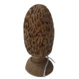 Carved Wooden Morel Mushroom Figurine