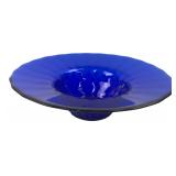 Cobalt Blue Glass Flared Bowl 11x3