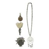 HMK Tussie Mussie Brooch & Costume Jewelry Lot