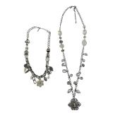 NY Cameo Pendant & Silver-Tone Charm Necklaces
