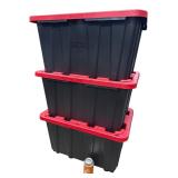 HDX 27-Gallon Tough Storage Totes - Set of 3