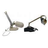 Two Vintage Articulated Desk Lamps
