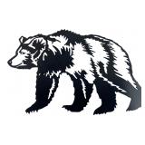 Black Metal Bear Silhouette Wall Art