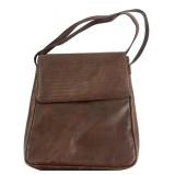 Wilsons Leather Brown Woven Flap Shoulder Bag