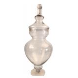 Clear Glass Footed Apothecary Jar 21" H