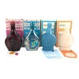 Wheaton Commemorative Glass Decanters Lot of 4