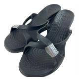 Crocs Black Strappy Heeled Sandals Size W8
