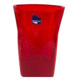 Leonardo Red Art Glass Vase