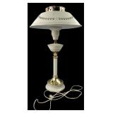 Cream & Gold Painted Metal Table Lamp