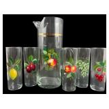 VTG MCM West Virginia Glass Iced Tea Set