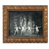 VTG Framed B&W Photo of Stage Dancers 18.25x15