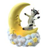 Cosmos Gifts Porcelain Cow Jumping Over Moon Lamp