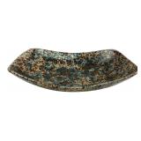 CZ Marked Speckled Ceramic Gondola Bowl