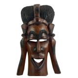 African Style Carved Wooden Wall Mask