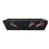 Hand-Painted Wooden Floral Trough Box