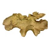 Large Gold-Tone Organic Form Decorative Tray