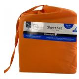 Mainstays Twin XL Microfiber Sheet Set Orange