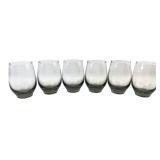MCM Libbey Tempo Smoke Glass Tumblers (6)