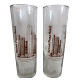 Detroit Plaza Hotel Tall Drinking Glasses