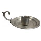 International Silver Pewter Chamber Candlestick