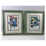 P. Brent Framed Toucan & Macaw Artworks 10x12