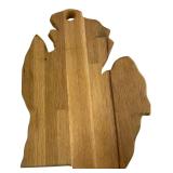 Michigan Shaped Wood Cutting Board 17"