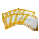Eleven 15x15 Damask  Yellow & White Cloth Napkins
